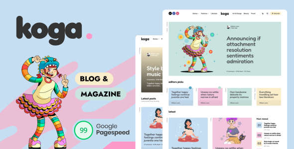 Koga 1.0.8_高性能个人博客与杂志网站WordPress主题 Koga 1.0.8_高性能个人博客与杂志网站WordPress主题