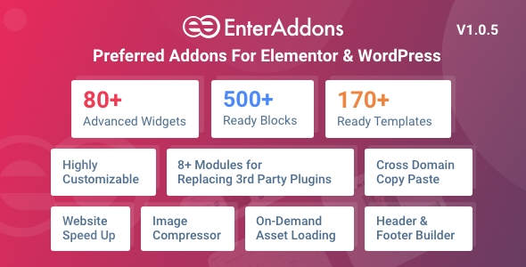 Enter Addons Pro 1.0.5_网站设计元素工具包Elementor组件 Enter Addons Pro 1.0.5_网站设计元素工具包Elementor组件