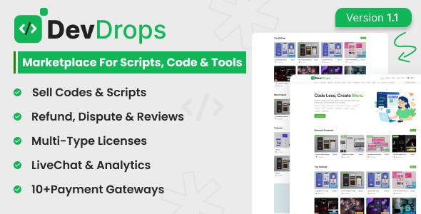 DevDrops汉化版v1.1.0_代码交易市场_数字产品交易源码 DevDrops汉化版v1.1.0_代码交易市场_数字产品交易源码