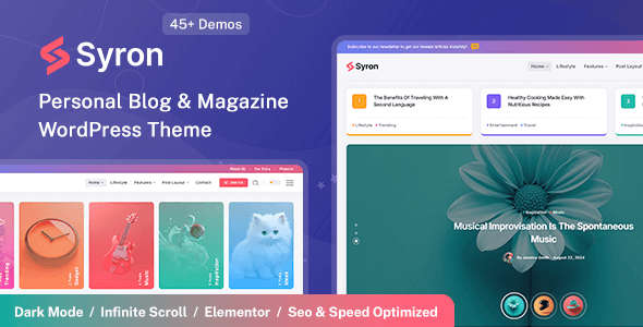 Syron主题v1.8_高性能WordPress个人博客主题 Syron主题v1.8_高性能WordPress个人博客主题