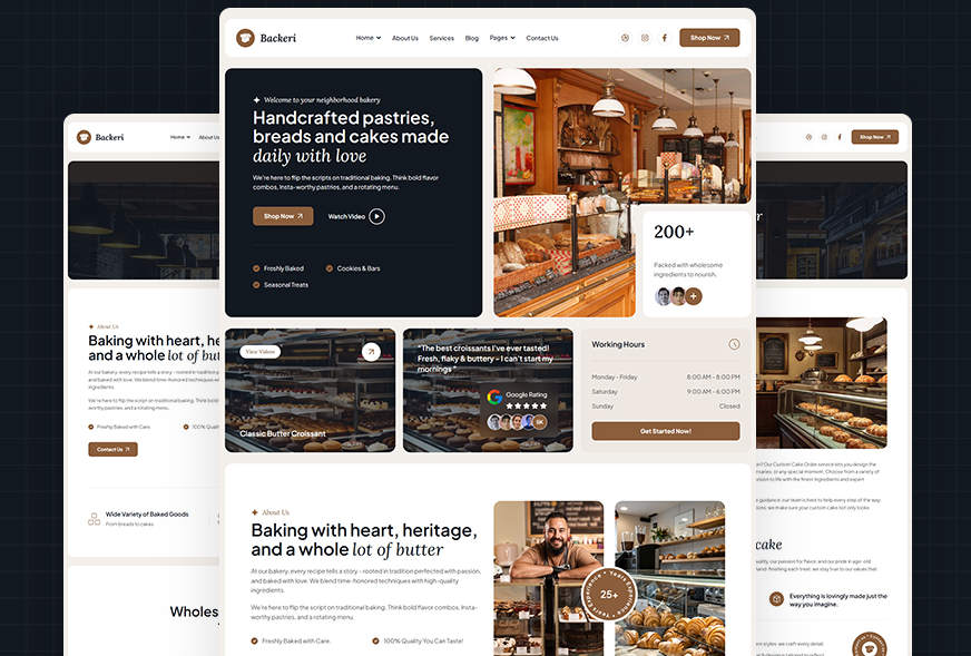Backeri烘焙店WordPress主题v1.0.1_蛋糕店网站模板 Backeri烘焙店WordPress主题v1.0.1_蛋糕店网站模板