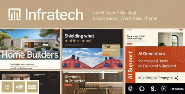 Infratech建筑施工WordPress主题_建筑工程承包商网站模板 Infratech建筑施工WordPress主题_建筑工程承包商网站模板