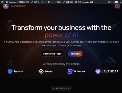 NextMind破解版_WordPress科技公司AI企业网站主题 - 图片3 NextMind破解版_WordPress科技公司AI企业网站主题 - 图片3