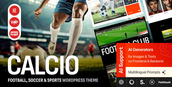 Calcio v1.1 - WordPress足球体育俱乐部网站主题 Calcio v1.1 - WordPress足球体育俱乐部网站主题