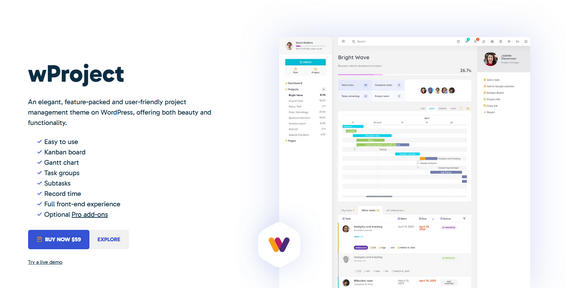 wProject破解版v5.9.1_WordPress项目管理主题+全套插件 - 图片1 wProject破解版v5.9.1_WordPress项目管理主题+全套插件 - 图片1