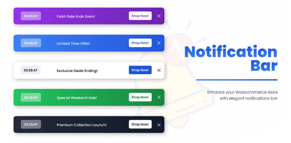 Top Bar for WooCommerce v1.5.2 顶部通知栏插件 - 图片2 Top Bar for WooCommerce v1.5.2 顶部通知栏插件 - 图片2