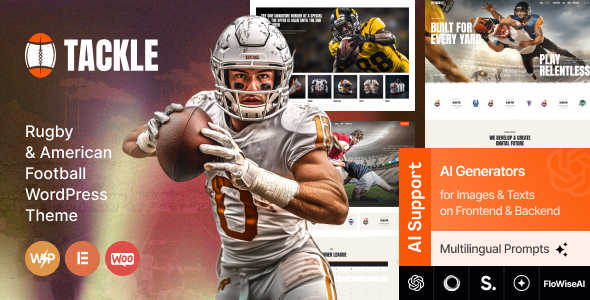 Tackle v1.0 WordPress运动俱乐部网站主题 Tackle v1.0 WordPress运动俱乐部网站主题