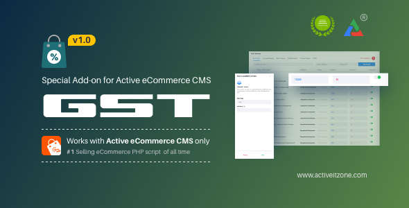 Active eCommerce GST插件v1.0 电商自动税务计算插件 Active eCommerce GST插件v1.0 电商自动税务计算插件