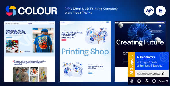WordPress主题Colour|打印店与3D打印公司网站模板 WordPress主题Colour|打印店与3D打印公司网站模板