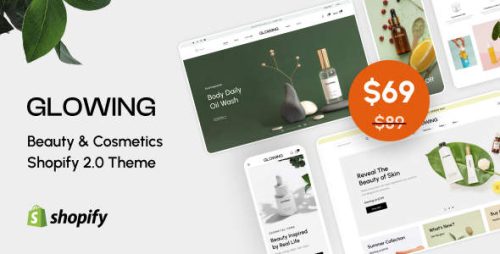 Glowing美容化妆品电商Shopify主题v1.2.2_美妆行业电商模板 - 图片1 Glowing美容化妆品电商Shopify主题v1.2.2_美妆行业电商模板 - 图片1
