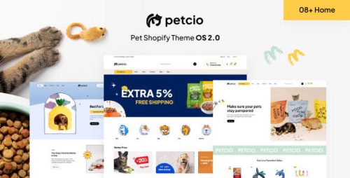 Petcio宠物用品Shopify主题_猫粮狗粮跨境电商模板 Petcio宠物用品Shopify主题_猫粮狗粮跨境电商模板