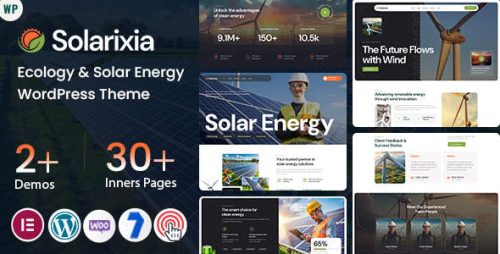 Solarixia WordPress主题_绿色能源企业网站模板 Solarixia WordPress主题_绿色能源企业网站模板