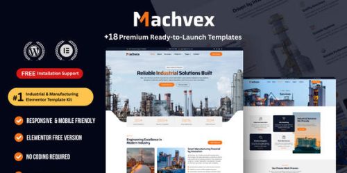 Machvex工业制造Elementor模板_重工机械网站模板 Machvex工业制造Elementor模板_重工机械网站模板