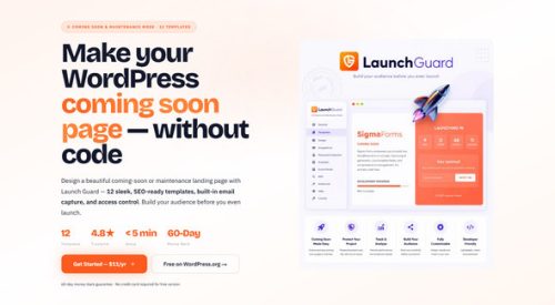 LaunchGuard Pro汉化版_网站维护&即将上线插件 LaunchGuard Pro汉化版_网站维护&即将上线插件