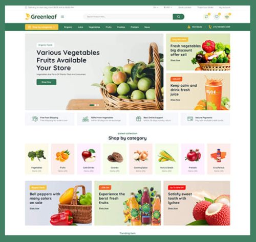 Greenleaf生鲜电商PrestaShop主题_有机食品电商模板 - 图片2