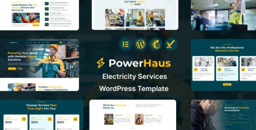 Powerhaus WordPress主题_电气维修企业建站模板 Powerhaus WordPress主题_电气维修企业建站模板