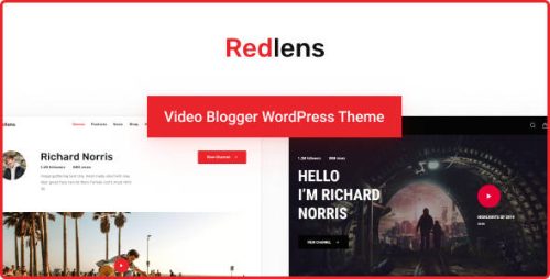 Redlens WordPress主题_视频博主游戏主播网站模板 Redlens WordPress主题_视频博主游戏主播网站模板