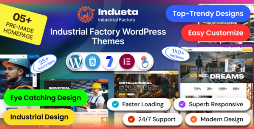 Industa WordPress主题_工业制造工厂企业网站模板 Industa WordPress主题_工业制造工厂企业网站模板