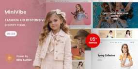 MiniVibe童装网店Shopify主题_儿童服饰跨境电商模板