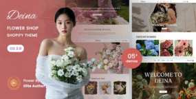 Deina Shopify主题 | 鲜花店花艺工作室网站模板