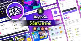 Ragnok虚拟商品Shopify主题｜素材软件与课程电商模板