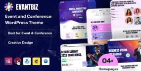 Evantbiz活动举办WordPress主题_展览/研讨会网站模板