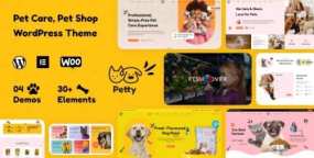 Petty宠物护理店WordPress主题_宠物服务电商模板