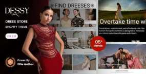 Dessy Shopify主题_连衣裙休闲女装跨境电商模板