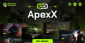 ApexX电竞游戏WordPress主题v1.0.5_电竞赛事与战队网站模板