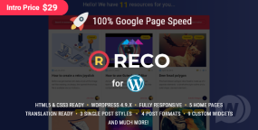 Reco极简轻量级自适应WordPress新闻博客主题V5.0