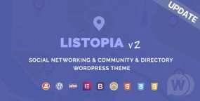 Listopia(v3.15)企业和组织地址目录WordPress目录主题
