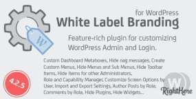 【 White Label Branding v4.2.7 】自定义管理后台和登录页面的WordPress插件