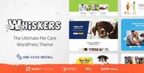 Whiskers WordPress主题_宠物商店|兽医诊所网站模板