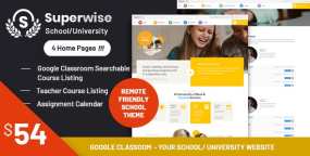 【Superwise v2.9.1】现代教育和Google课堂WordPress主题