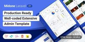 [4.0.5]Midone管理面板仪表盘模版Laravel版本+HTML模版版本
