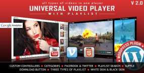 Universal Video Player汉化版v3.8.6 WordPress音视频播放器插件