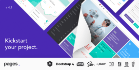 【Pages v5.0.3】Angular 6，Bootstrap 4和HTML管理仪表板模板三合一