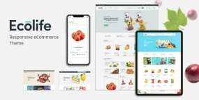 WordPress主题Ecolife有机食品化妆品销售网站模板