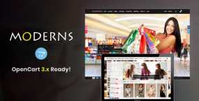Moderns女装服饰在线商店OpenCart主题V3.3