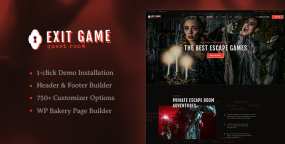 Exit Game现实密室逃脱体验游戏WordPress主题
