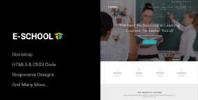 【E-School v1.0】专业学习和培训课程HTML5模板