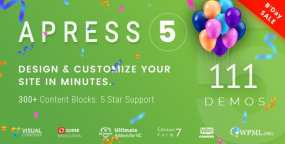 Apress(v6.1.4)含111组演示多用途企业建站WordPress主题