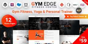 Gym Edge健身房瑜伽和私人教练WordPress主题