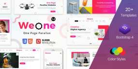 【Weone v1.2】响应式单页视差HTML5模版