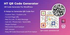HT QR Code Generator 2.3.7 二维码生成器WordPress插件