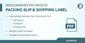 WooCommerce PDF购物小票，装箱单和运输标签插件 更新至v1.0.3