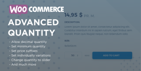 Advanced Quantity自定义数量字段WooCommerce插件V3.0.6