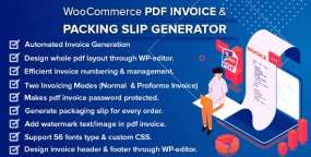 WooCommerce PDF Invoice & Packing Slip Generator购物&装箱小票生成器插件V2.5.0