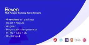 Eleven四合一管理面板仪表盘React+Hugo模版V1.0