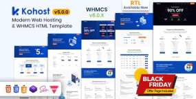 Kohost主机和域名服务商网站WHMCS主题V9.9.0